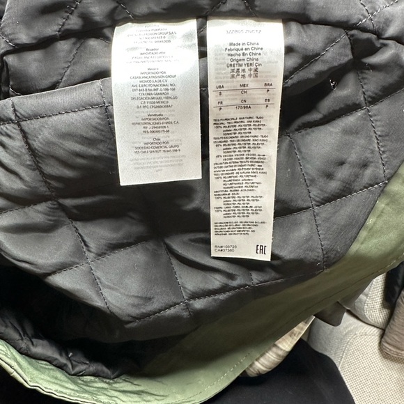 Armani Exchange Olive and Black Quilted Jacket - Picture 4 of 8